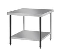 Table de préparation commerciale en acier inoxydable, pieds réglables pour plus de stabilité, idéale pour cuisine, restaurant, maison, hôtel