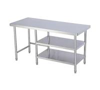Table De Préparation des Aliments Robuste, Table INOX avec Plateau Inférieure, Établi en Métal pour Cuisine Restaurant Bar Hôtel Maison Cliniques(150 * 50 * 80cm/59.1 * 19.7 * 31.5in)