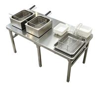 Table de préparation en Acier Inoxydable certifiée NSF, Table de Travail en métal, Table Utilitaire, îlot de Cuisine Commerciale, Restaurant, établi de préparation Alimentaire, hôtel, buande