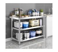 Table de préparation en acier inoxydable Peut être utilisé for les tables d'opération de cafés, restaurants du personnel d'entreprise, cuisines d'hôtel, etc(80*40*80cm/31.5*15.7*31.5in)