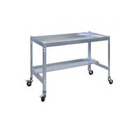 Simonrack Table de préparation jardinage Desk mobile 150 x 60 cm gris galvanisé avec roulettes