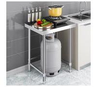 Table de préparation professionnelle robuste en acier inoxydable avec grand espace de rangement pour restaurant, maison et restauration