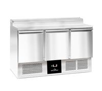 Table de préparation réfrigérée compacte 3 portes (8 x 1/6) PREMIUM - GOLDINOX
