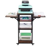 Table de Presse à Chaud Mobile à 4 Niveaux-VEVOR-Établi pour Machine de Transfert de Chaleur Pliable avec Roues