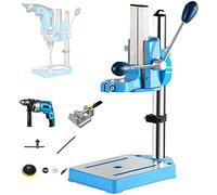 Table de presse rotative robuste - Serrage réglable de 38 à 50 mm, course de 80 mm - Base robuste en fonte d'aluminium et colonne épaisse pour le bricolage du bois et du métal