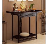 Table de prière de méditation en bambou - Autel bouddhiste chinois avec tiroir pour la maison, le sanctuaire, le salon ou la chambre à coucher