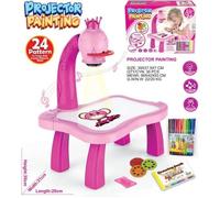 Table de projecteur de Dessin pour Enfants Table Musical éducatif d\apprentissage Ensemble de Peinture avec stylo de peinture -