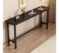Table de pub haute - Table de bar en bois massif et métal pour cuisine, maison et restaurant - Table de bar élégante pour salle à manger, divertissement et socialisation (chaises non incluses)