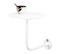 Table de pub ronde moderne pour salle à manger, cuisine, bar, table haute, table de bistro murale, table basse de type L, table de boisson blanche pour cocktail, table d'appoint/de bout de canapé ( Si