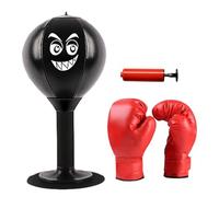 Table de punching ball avec gants, sac de frappe de bureau pour adultes, mini sac de frappe Funpunch avec ventouses puissantes, pompe à air, sac de boxe pour la maison et le bureau pour soulager le