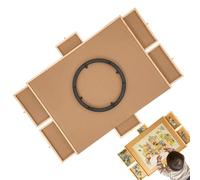 Table de puzzle rotative - Table de puzzle rotative avec couverture, 76,2 x 54,5 cm/30 x 21,46 pouces Organisateur de puzzle en bois, table de puzzle en bois pour adultes et