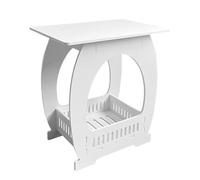 Table de rangement de chevet - étagère de nuit étroite, support d'accent compact | Organisateur en bois durabl, conception de cadre d'économie d'espace, pièce latérale fonctionnelle élégante, élégant