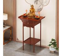 Table De Rangement for Méditation avec Tiroir, Socle Guanyin, Dieu De La Richesse Guangong, Table D'offrande for Pooja, Idéale for La Méditation Et Les Prières.(60x33cm)