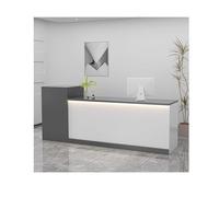 Table de réception - Comptoir de réception et bureau de réception, structure stable pour une utilisation à haute fréquence, design simple et élégant