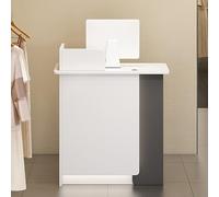 Table de réception de bureau de négociation, comptoir de vente au détail, barre verrouillable, lumières LED blanches et grises idéales pour les salons de beauté et les hôtels Design moderne