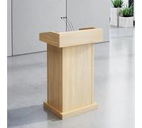 Table de réception en bois avec 2 niveaux de rangement robuste pour mariages, églises, salles de classe et discours. Meuble d'événement élégant et fonctionnel