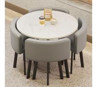 Table de réception Gris Moderne Jeu pour Les réunions de Bureau et Les magasins de Petites Tables à Manger Rondes pour Le Salon et la Cuisine du Salon et de la Cuisine. FANDIAO