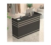 Table de réception moderne avec gestion des câbles - Comptoir de caisse pour salon, bureau, clinique, magasin, maison - Marron clair 60 cm