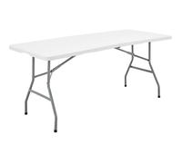 Generique Table de réception pliante 8 pers. 180×74×H73,5 cm – Structure acier, plateau PEHD – Blanc