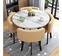 Table de réception ronde pour 4 pièces de salle à manger marron Table de conférence moderne Versatile Home Office Furniture Stylish Meeting Room Essential