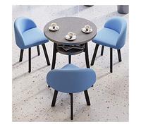 Table de réception simple et chaise combinaison bureau loisirs table de négociation nordique 1 table 3 chaises maison salon balcon cuisine (couleur : rose) (bleu)