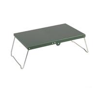 Table de réchaud de camping pliable portable en alliage d'aluminium pour pique-nique, voiture, camping-car, patio, jardin, barbecue, support de cuisine en plein air, support antidérapant (vert)