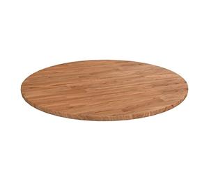 Table de Remplacement vidaXL - Dessus de Table Rond Ø80x1,5 cm, Bois Chêne Traité Marron Clair