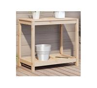 vidaXL Table de rempotage avec étagère 82,5x50x75cm bois massif de pin