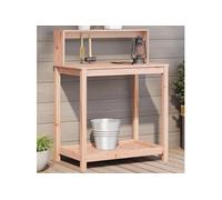 vidaXL Table à plantes avec étagères 82,5x50x109,5 cm Bois massif Douglas