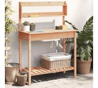 vidaXL Table de rempotage avec évier marron bois massif de sapin