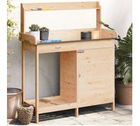 vidaXL Table de rempotage en bois massif de sapin - Hauteur 84 cm - Marron