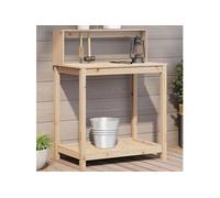 vidaXL Table de Rempotage et Étagères, Table de Plantation avec Rangement, Banc de Rempotage, Table à Plantes Jardin, Bois 832407