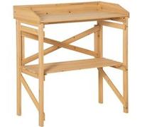 Outsunny Table de rempotage jardinage rangement étagère bois sapin 80 x 40 x 84 cm marron clair