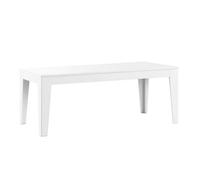 Table de repas 160cm laqué blanche pieds biseautés design - CARAT
