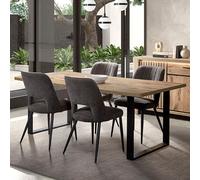 Table de repas 200cm avec piètement métal SANTORINI