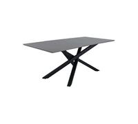 Table de repas 90 x 180 cm Piazza gris, noir