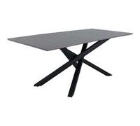 Table à Manger "Piazza" 180cm Gris & Noir