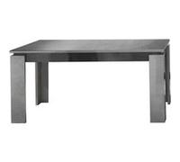 HOFFMAN - Table de Repas Allongeable à 4 Pieds Gris Aspect Pierre -