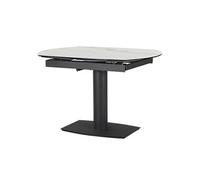 Table de Repas Allongeable Céramique Marbre Blanc - PIKAM -