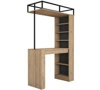 Table de repas avec étagères en bois "Jacob" - 120 x 56 x 199 cm - Marron 12