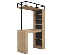 Table de repas avec étagères en bois "Jacob" - 120 x 56 x 199 cm - Marron