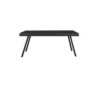 Table de repas en bois noir, 6 places, rectangulaire - White Label, Suri - 180x90x76 cm