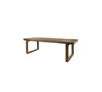 Table de repas en bois recyclé marron, 10 places, rectangulaire, table haute - Pomax, Andalucia - 300x100x76 cm