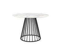 CIRCLE - Table de repas ronde avec pied noir D104 Noir