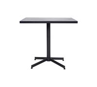 Table de repas en métal noir, carrée, 4 places, modulable, transportable - House Doctor, Helo - 80x80x73 cm