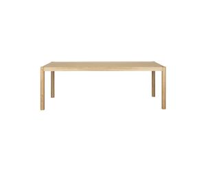 Table de repas en placage frêne beige 220x90 Sticks