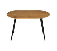 Table de Repas "Extensible" 120-160cm Naturel & Noir