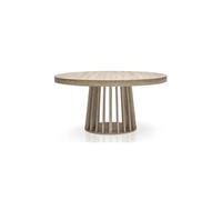 Menzzo Table ovale extensible Eliza – chêne clair
