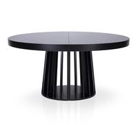 Menzzo Table à manger Eliza ovale extensible Noir
