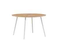 Table de Jardin Design "San Vito" 120cm Beige & Naturel